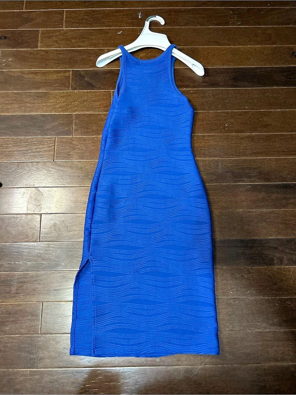 Planet Gold Blue Textured Maxi Dress Size XS Like New - Picture 2 of 3